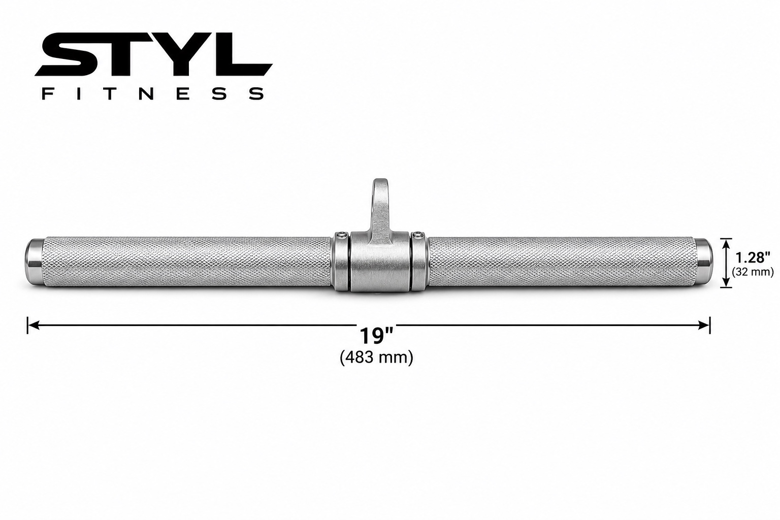 STYL Aluminum Revolving Straight Cable Bar – 19" - photo 1